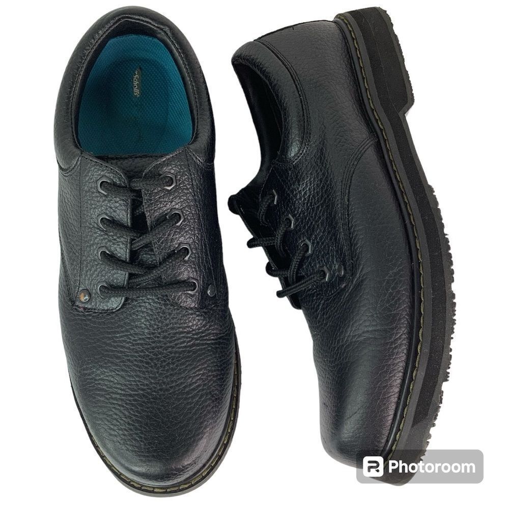 Dr. Scholl’s Harrington II Slip Resistant Work Oxford Black Lug Men’s Sz 11.5M